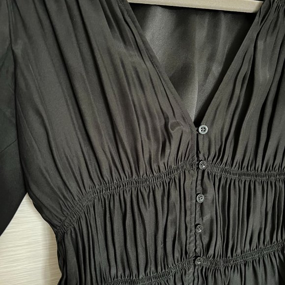 Frame Black Silky Blouse - Picture 2 of 4